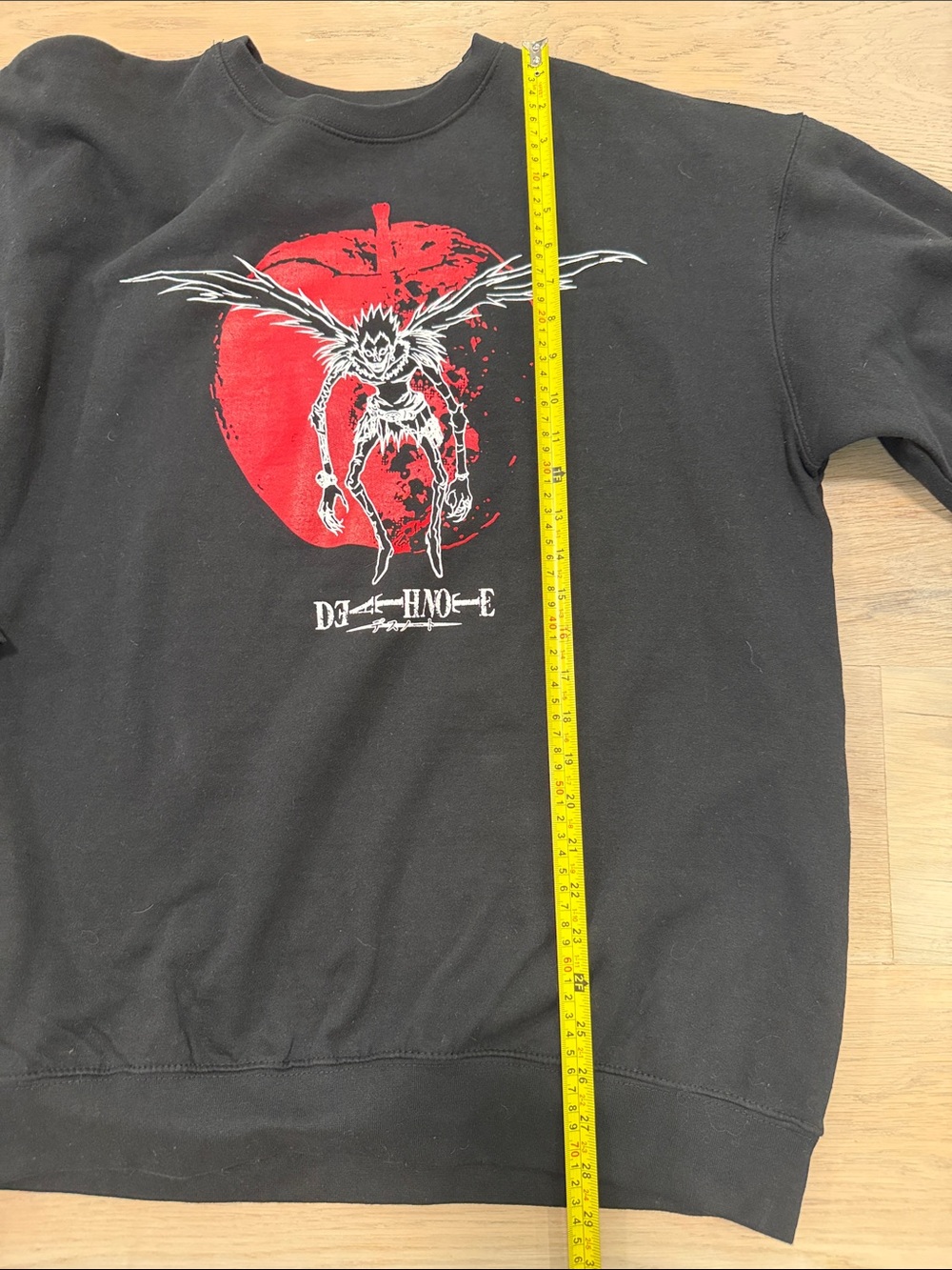 Death Note Ryuk Apple Anime Sweatshirt Black XL VIZ Media Graphic Crewneck - Picture 3 of 7